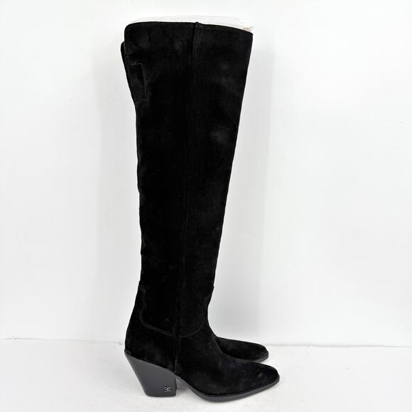 Sam Edelman Women Julee Over The Knee Boot US 6 M EU 36 Black Suede Leather NWOB - Picture 4 of 12